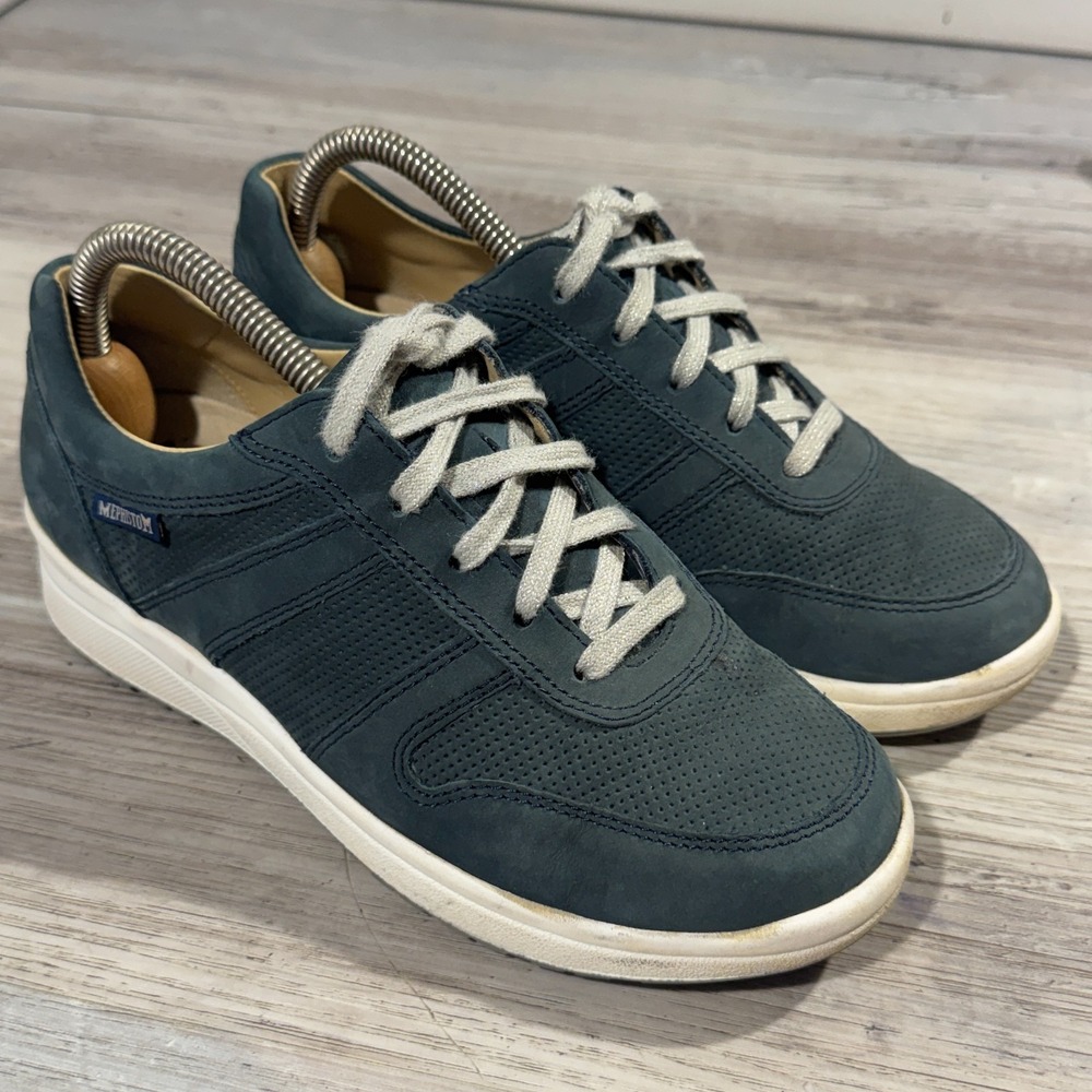 Mephisto Runoff Air Jet Sneakers Blue Suede‎ Leather Athletic Shoes Size 6